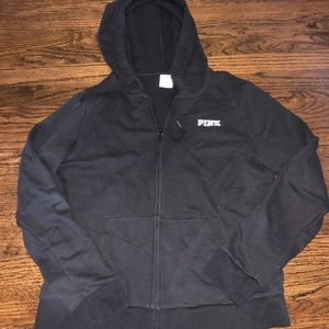Victoria’s Secret PINK Zip Up Hoodie Black